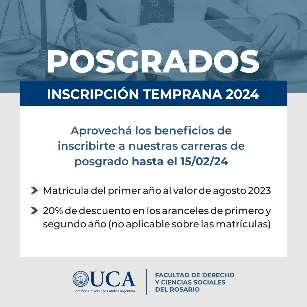 UCA -  Facultad de Derecho y Ciencias Sociales - Posgrados 2024